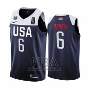 Camiseta USA Joe Harris NO 6 2019 FIBA Basketball World Cup Azul
