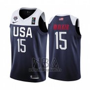 Camiseta USA Kemba Walker NO 15 2019 FIBA Basketball World Cup Azul
