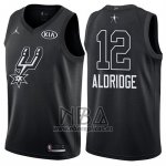 Camiseta All Star 2018 San Antonio Spurs Lamarcus Aldridge NO 12 Negro