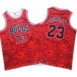 Camiseta Chicago Bulls Michael Jordan NO 23 Mitchell & Ness Rojo2