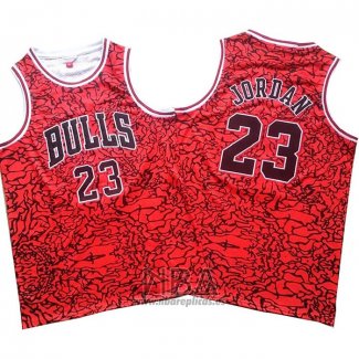 Camiseta Chicago Bulls Michael Jordan NO 23 Mitchell & Ness Rojo2