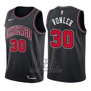Camiseta Chicago Bulls Noah Vonleh NO 30 Statement 2017-18 Negro