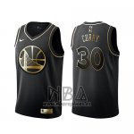 Camiseta Golden Edition Golden State Warriors Stephen Curry NO 30 Negro