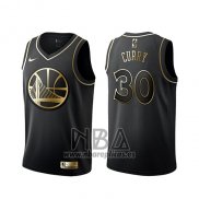 Camiseta Golden Edition Golden State Warriors Stephen Curry NO 30 Negro