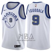 Camiseta Golden State Warriors Andre Iguodala NO 9 Hardwood 2017-18 Blanco
