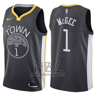 Camiseta Golden State Warriors Javale Mcgee NO 1 The Town Statement 2017-18 Negro