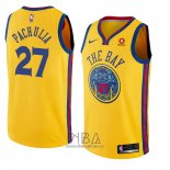 Camiseta Golden State Warriors Zaza Pachulia NO 27 Ciudad 2018 Amarillo