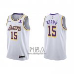 Camiseta Los Angeles Lakers Jabari Brown NO 15 Association 2021-22 Blanco