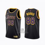 Camiseta Los Angeles Lakers Markieff Morris NO 88 Earned 2020-21 Negro