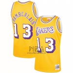 Camiseta Los Angeles Lakers Wilt Chamberlain NO 13 Mitchell & Ness 1971-72 Amarillo