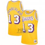Camiseta Los Angeles Lakers Wilt Chamberlain NO 13 Mitchell & Ness 1971-72 Amarillo