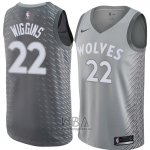 Camiseta Minnesota Timberwolves Andrew Wiggins NO 22 Ciudad 2018 Gris