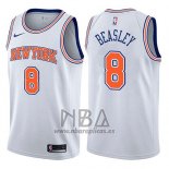 Camiseta New York Knicks Michael Beasley NO 8 Statement 2017-18 Blanco