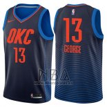 Camiseta Oklahoma City Thunder Paul George NO 13 Statement 2017-18 Azul