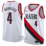 Camiseta Portland Trail Blazers Maurice Harkless NO 4 Association 2018 Blanco