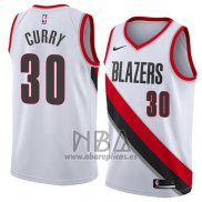 Camiseta Portland Trail Blazers Seth Curry NO 30 Statement 2018 Blanco