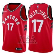 Camiseta Toronto Raptors Jonas Valanciunas NO 17 Icon 2017-18 Rojo