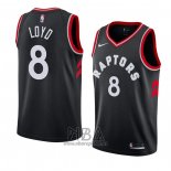 Camiseta Toronto Raptors Jordan Loyd NO 8 Statement 2018 Negro