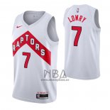 Camiseta Toronto Raptors Kyle Lowry NO 7 Association 2020-21 Blanco