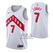 Camiseta Toronto Raptors Kyle Lowry NO 7 Association 2020-21 Blanco