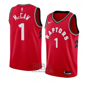 Camiseta Toronto Raptors Patrick McCaw NO 1 Icon 2018 Rojo