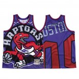 Camiseta Toronto Raptors Personalizada NO 0 Mitchell & Ness Big Face Violeta
