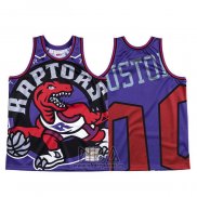 Camiseta Toronto Raptors Personalizada NO 0 Mitchell & Ness Big Face Violeta
