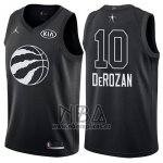 Camiseta All Star 2018 Toronto Raptors DeMar DeRozan NO 10 Negro