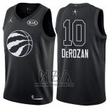 Camiseta All Star 2018 Toronto Raptors DeMar DeRozan NO 10 Negro