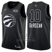 Camiseta All Star 2018 Toronto Raptors DeMar DeRozan NO 10 Negro