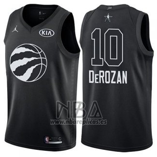 Camiseta All Star 2018 Toronto Raptors DeMar DeRozan NO 10 Negro