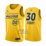 Camiseta All Star 2021 Golden State Warriors Stephen Curry NO 30 Oro