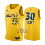 Camiseta All Star 2021 Golden State Warriors Stephen Curry NO 30 Oro