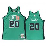 Camiseta Boston Celtics Ray Allen NO 20 Hardwood Classics Throwback 2007-08 Verde