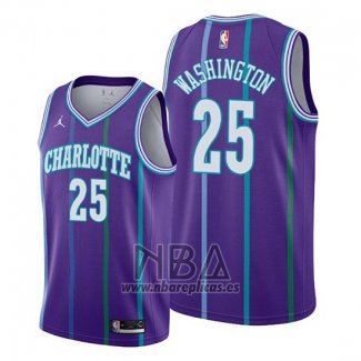 Camiseta Charlotte Hornets P. J. Washington NO 25 Hardwood Classics 2019-20 Blanco