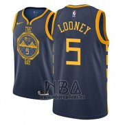 Camiseta Golden State Warriors Kevon Looney NO 5 Ciudad 2018-19 Azul