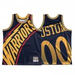 Camiseta Golden State Warriors Personalizada NO 0 Mitchell & Ness Big Face Azul