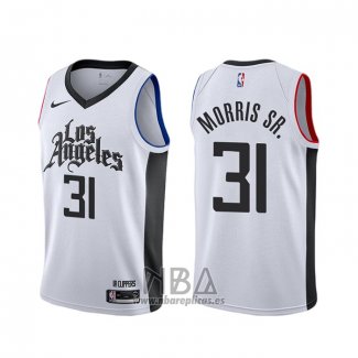 Camiseta Los Angeles Clippers Marcus Morris Sr. NO 31 Ciudad Blanco