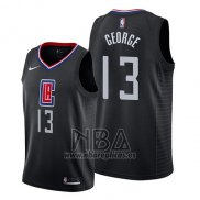 Camiseta Los Angeles Clippers Paul George NO 13 Statement 2019 Negro