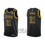 Camiseta Los Angeles Lakers Joel Ayayi NO 21 Mamba 2021-22 Negro