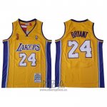 Camiseta Los Angeles Lakers Kobe Bryant NO 24 2009 Finals Amarillo