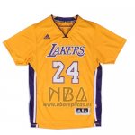 Camiseta Manga Corta Los Angeles Lakers Kobe Bryant NO 24 Amarillo