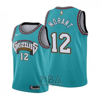 Camiseta Nino Memphis Grizzlies Ja Morant Hardwood NO 12 Classics Verde