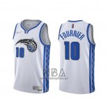 Camiseta Orlando Magic Evan Fournier NO 10 Earned 2020-21 Blanco