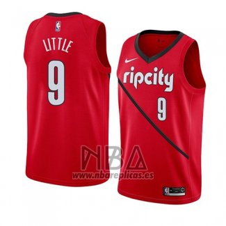 Camiseta Portland Trail Blazers Nassir Little NO 9 Earned 2019 Rojo