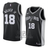 Camiseta San Antonio Spurs Lonnie Walker IV NO 18 Icon 2017-18 Negro