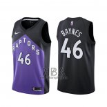 Camiseta Toronto Raptors Aron Baynes NO 46 Earned 2020-21 Negro Violeta