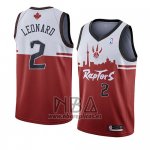 Camiseta Toronto Raptors Kawhi Leonard NO 2 Ciudad 2019-20 Rojo