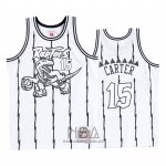 Camiseta Toronto Raptors Vince Carter NO 15 Concord Collection Hardwood Classics Blanco Negro