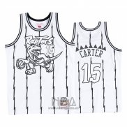 Camiseta Toronto Raptors Vince Carter NO 15 Concord Collection Hardwood Classics Blanco Negro